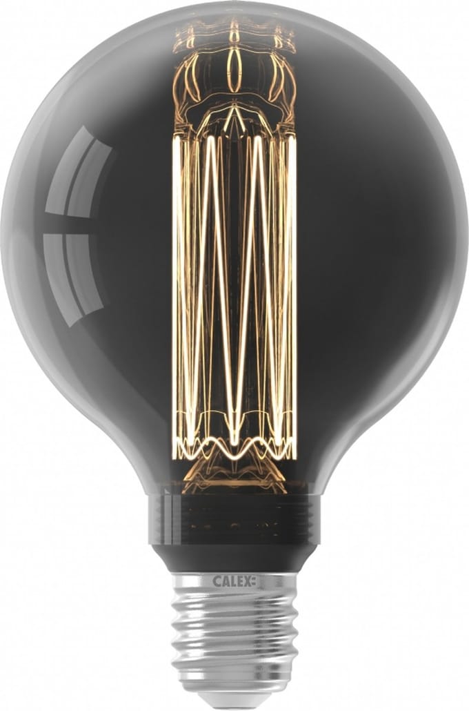 Calex Crown Series LED Lamp - E27 - G95 Lichtbron Titanium - 3.5W - Dimbaar