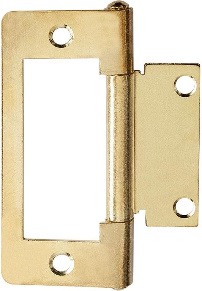 Louvredeurscharnier - Messinggecoat Staal - 75 Mm - 4 Stuks