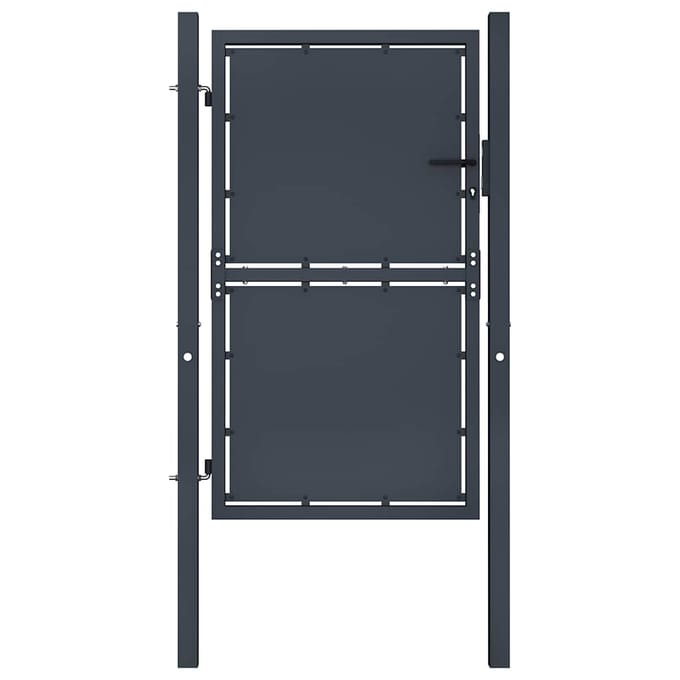vidaXL - Tuinpoort - staal - 100x150 - cm - antraciet