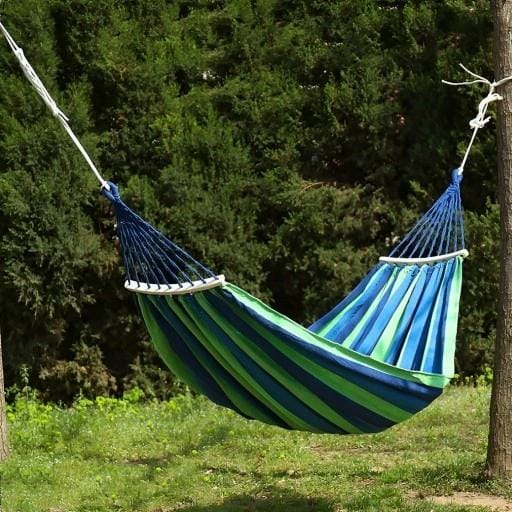 XXL Dubbele Hangmat 220kg Blauw - Comfortabel en draagbaar