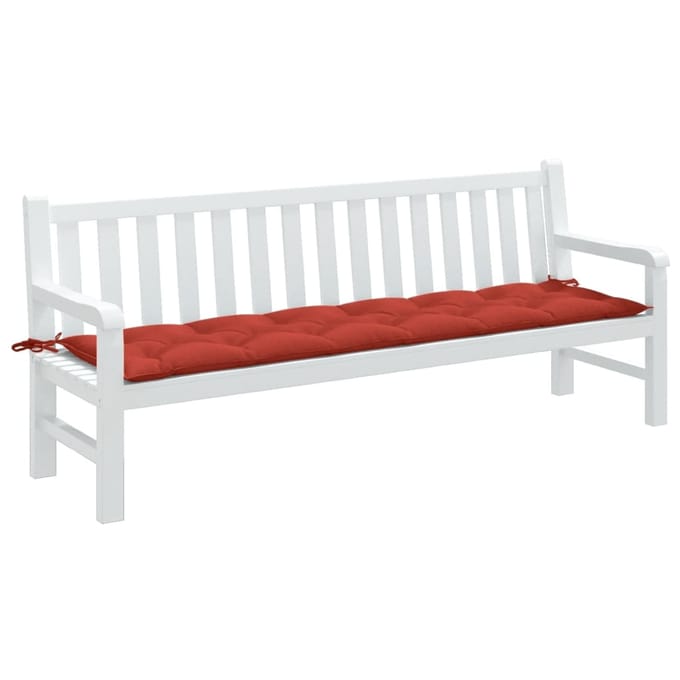 vidaXL - Tuinbankkussen - 200x50x7 - cm - stof - gemêleerd - rood