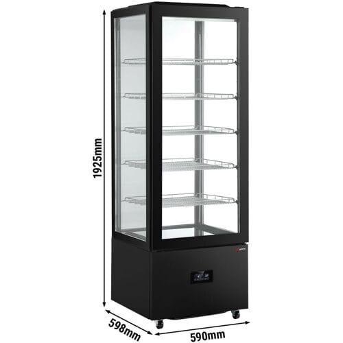 GGM Gastro Panoramavitrine - 402 Liter - mit 5 Ablagen - LED Beleuchtung