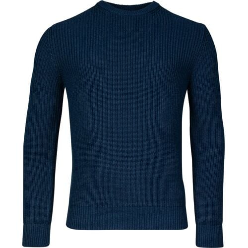 Baileys Trui Uni Structure Crew Neck Dark Blue / male