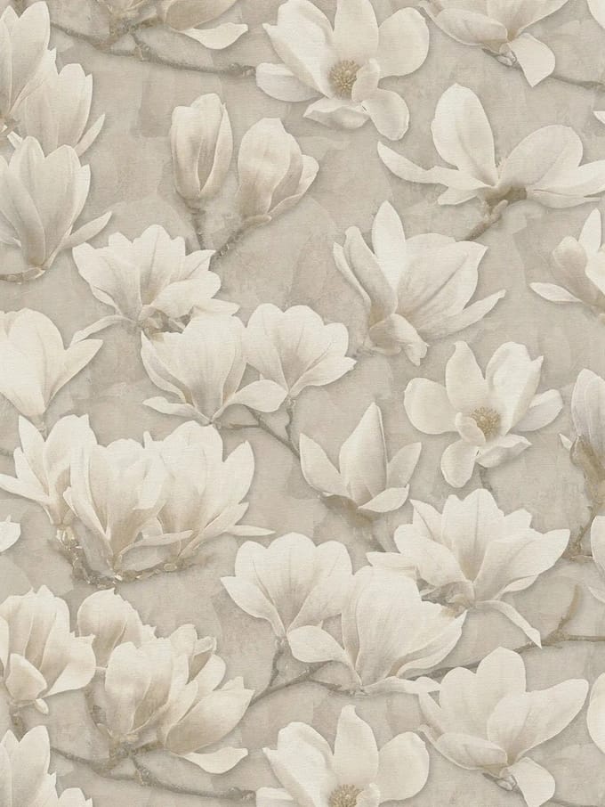 MAGNOLIA BEHANG | Bloemenrijk - beige crème wit - A.S. Création PintWalls II