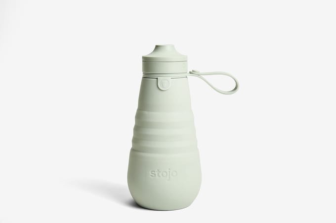 Stojo - Sport Drinkfles 590 ml Sage - Siliconen - Groen -