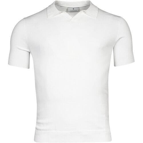 Thomas Maine Pullover Polo Single Knit Off White / male