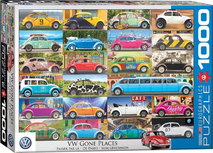 Eurographics & Volkswagen - VW Gone Places - 1000 stukjes 68×48cm (b×h) - Legpuzzel