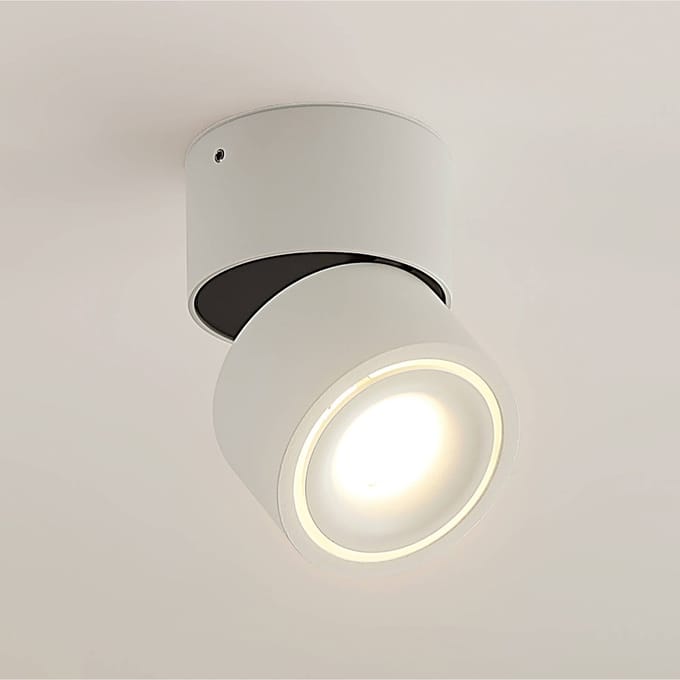 Arcchio LED plafondspot Rotari, wit, 1-lamp, 681 lm