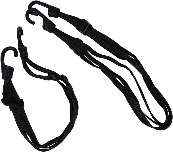 Elastische spanner - Spanband met haak - Bagage vastzetten - Verstelbaar ontwerp - 60-90 cm - Zwart