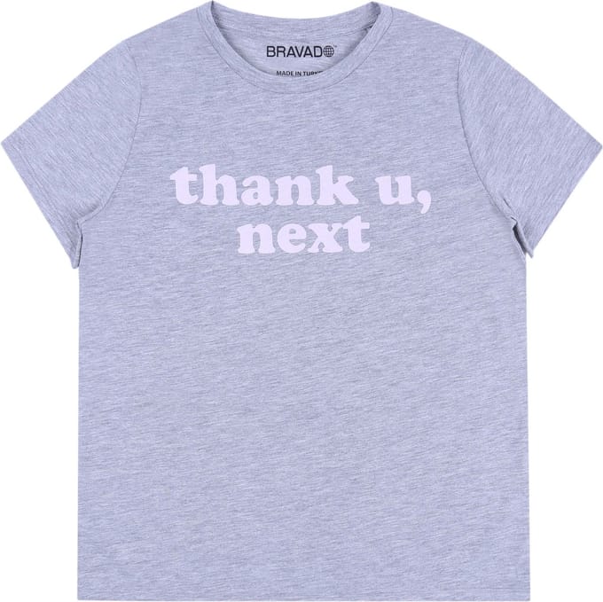 Grijs dames t-shirt Thank u, next