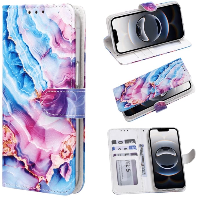 Casemania - Bookcase - iPhone 17 - Marmer Lila