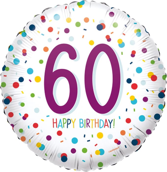 Folieballon 60 ‘Happy Birthday’ Multicolor - 43 cm