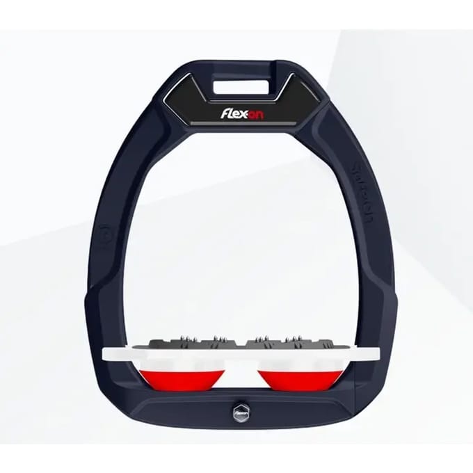Veiligheidsbokken paardrijden Plat Ultra Grip Marine/Wit/Rood Flex-On Safe-On