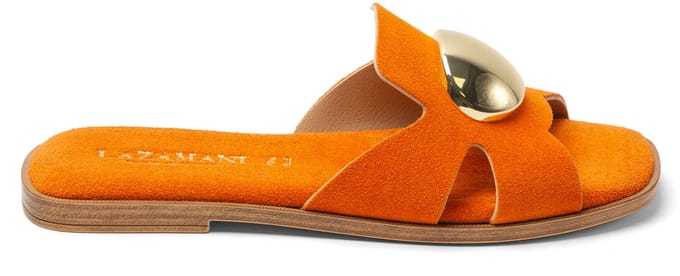 Zola Dames Slippers Suède Oranje