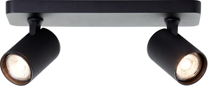 Brilliant Marty - Plafondspot - GU10 2x5W - 3000K - Zwart