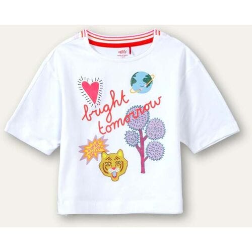 Oilily Teeshirt T-Shirt- maat122/7yr Bright Wit