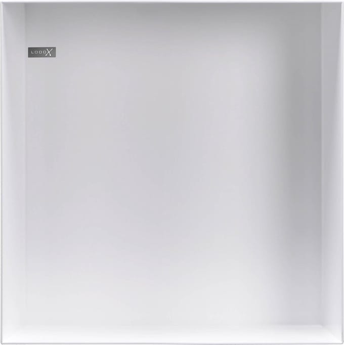 Looox Colour BoX inbouwnis - 30x30x10cm - RVS Wit mat
