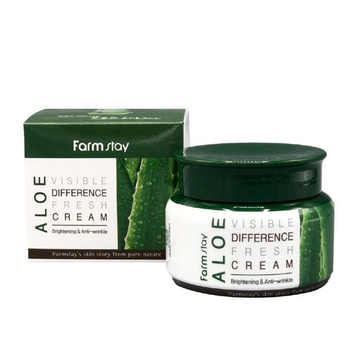 Farm Stay Aloe Visible Difference Fresh Cream 100g +RANDOM GIFT black