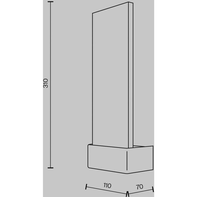 Maytoni LED wandlamp Sierlijk, chroom/helder, hoogte 31 cm, glas