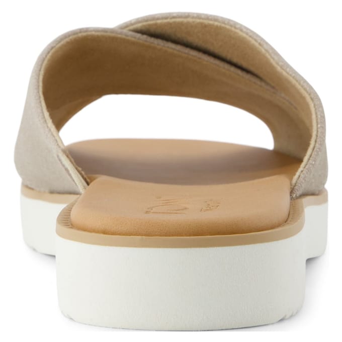 TOMS Mae Crossover Leren Damessandalen in Champagne