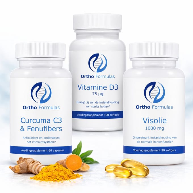 Vitaliteit Pakket - Visolie - Vitamine D3 - Curcuma