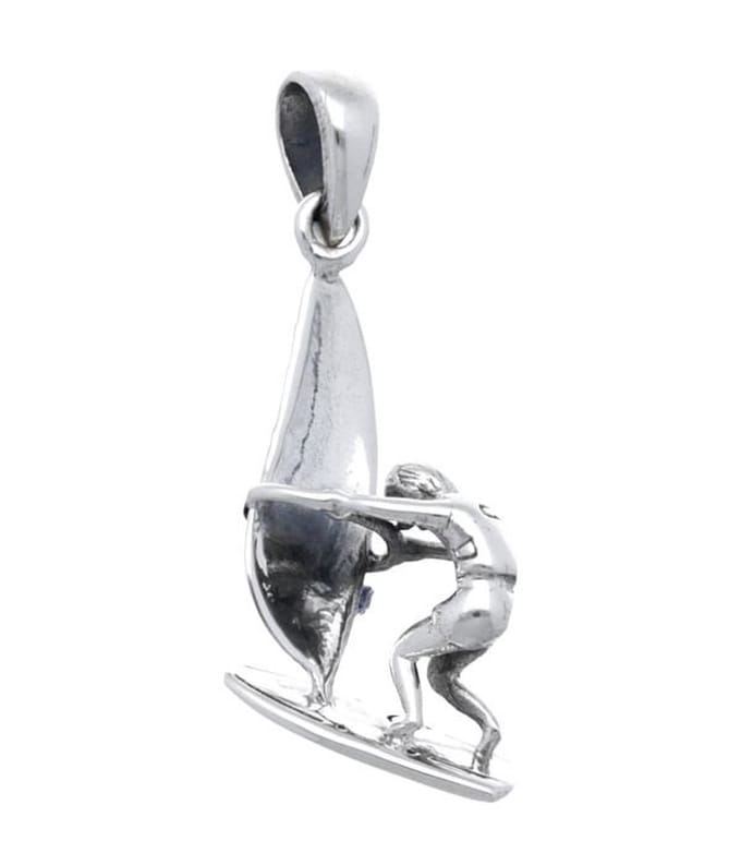 Zilveren Windsurfer kettinghanger