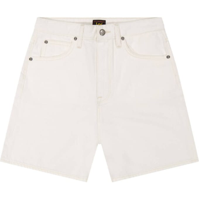 LEE STELLA SHORT POWDER WHITE WIDE LEG DAMES