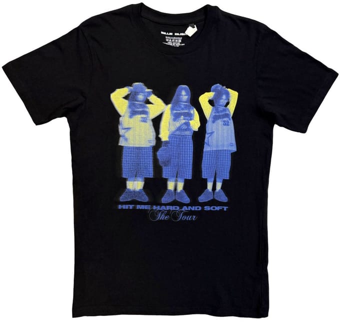 Billie Eilish - Blurred Stand Heren Tshirt - L - Zwart