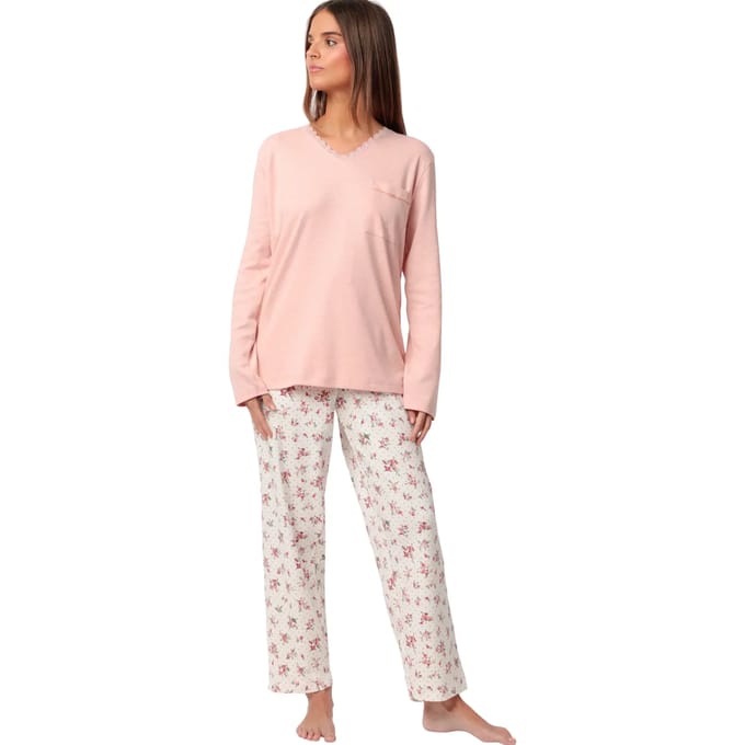 Setjes Admas Pyjama broek top lange mouwen Dots And Flowers