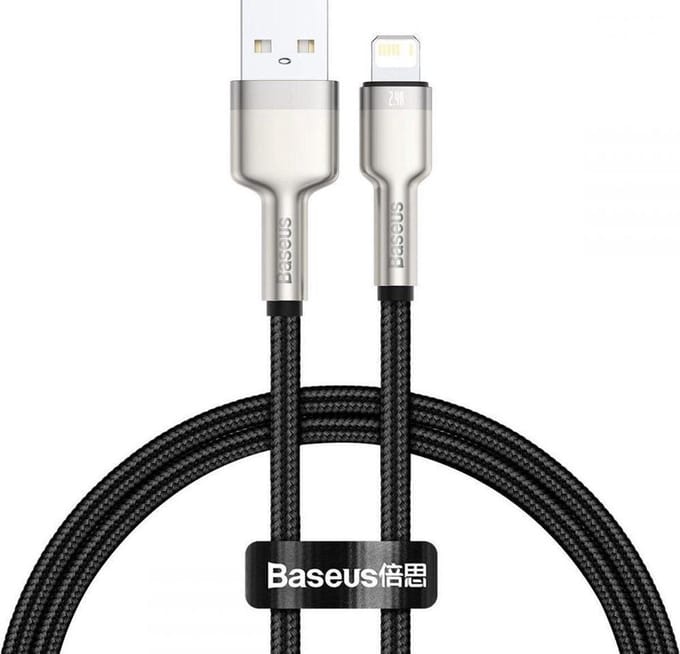 Baseus Usb-Kabel Voor Lightning Cafule 2.4A Voor Iphone X 11 12 13 14 0,25M