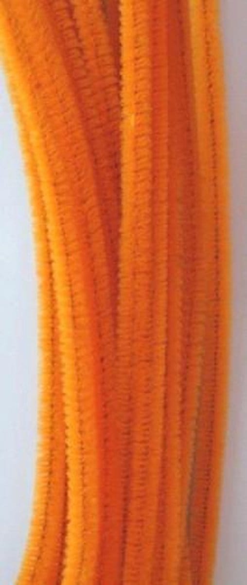 Chenille orange 6 milimeter x 30 centimeter 20st