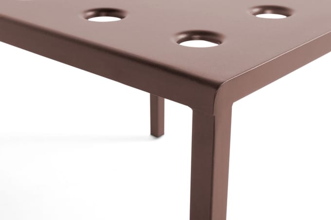 HAY Balcony Tafel vierkant - ironred