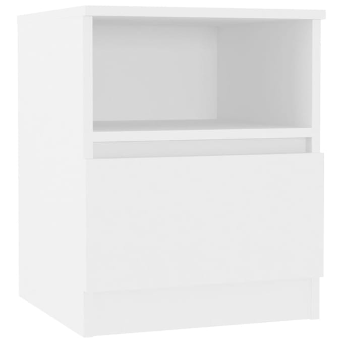 vidaXL - Nachtkastjes - 2 - st - 40x40x50 - cm - bewerkt - hout - wit