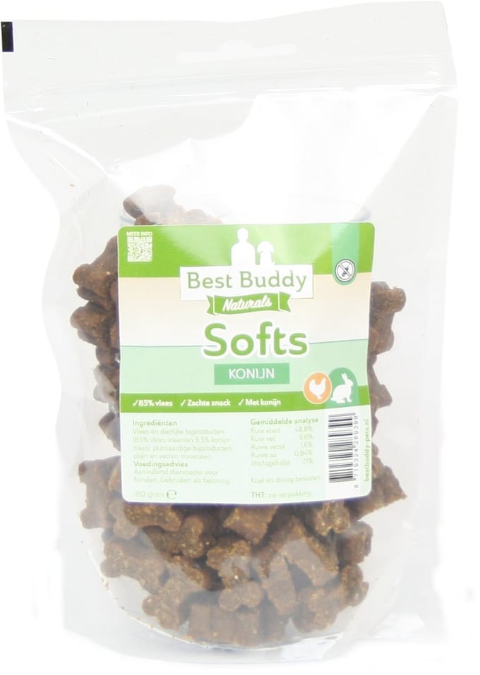 Softs Konijn 180 gram - Trainingssnacks - Glutenvrij - Best Buddy Pets