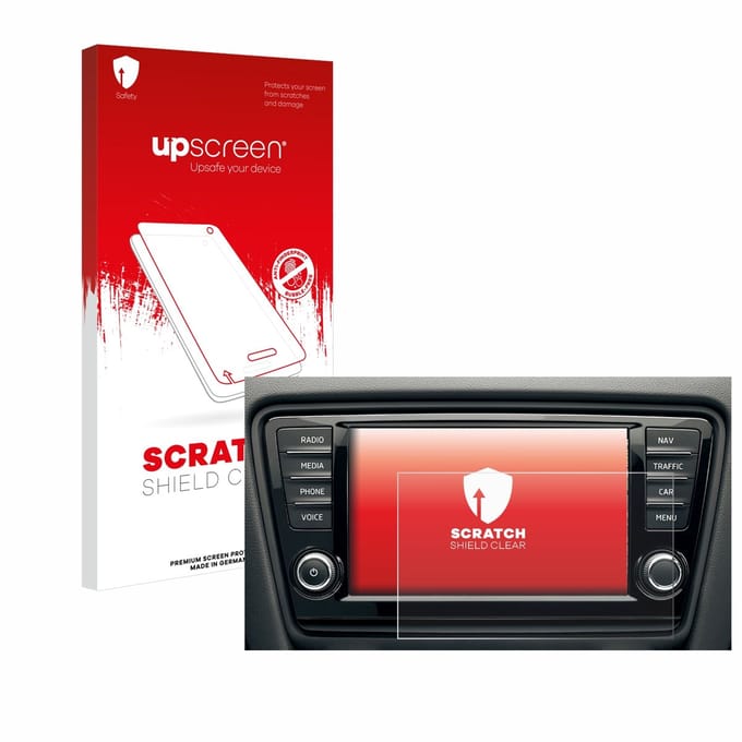 upscreen - Screenprotector voor Skoda Octavia 8004-ANL 2016 Infotainment System 2016 - Folie Beschermfolie transparant