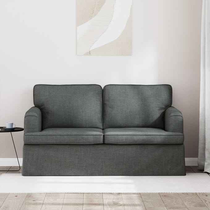 vidaXL - Bank - Donkergrijs - 144 - x - 80 - x - 85 - cm - Stof
