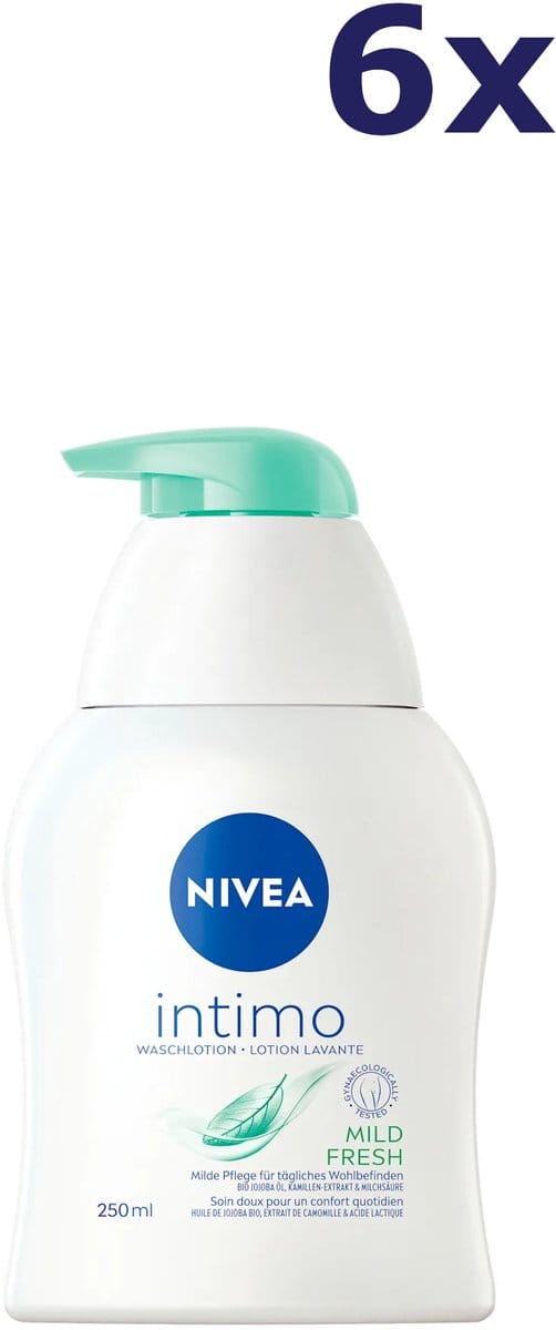 6x Nivea Intimo Mild Fresh Waslotion 250 ml