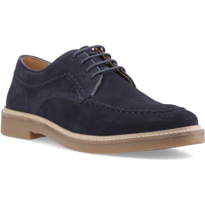 Hush Puppies Genny Leren Heren Navy Veterschoenen