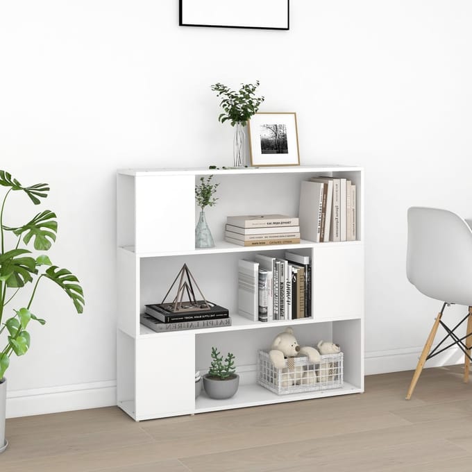 vidaXL - Boekenkast/kamerscherm - 100x24x94 - cm - wit