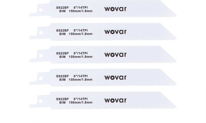 Wovar Reciprozaagbladen metaal 150 mm 922BF | Set 5 stuks