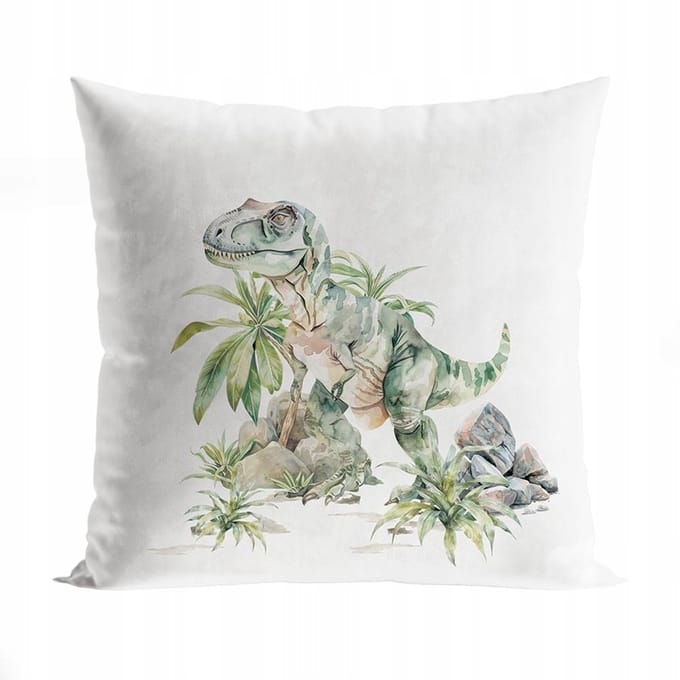 Dino Velours Kussensloop Kinderkamer 40x40 cm - Zacht & Veilig