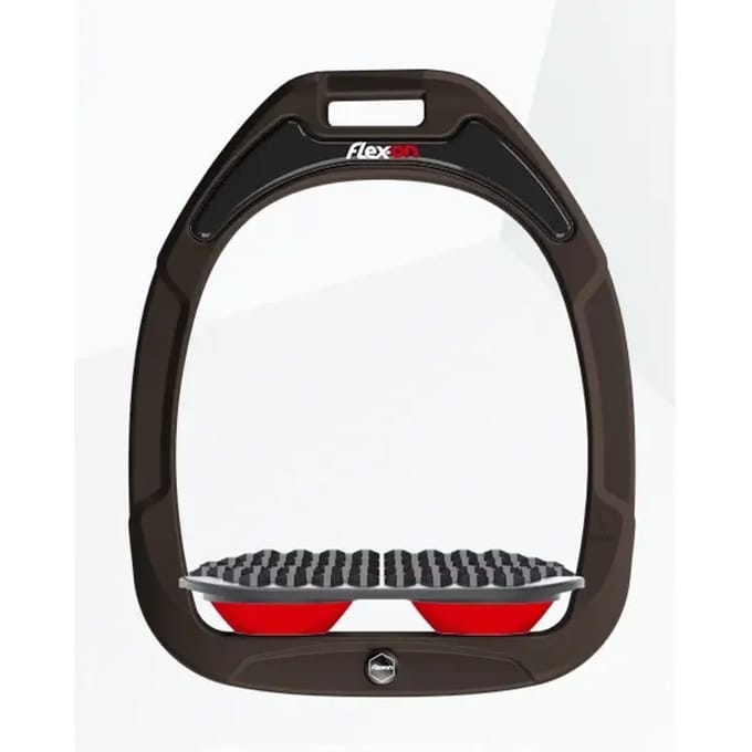 Endurance stijgbeugels Bruin/Grijs/Rood Flex-On Green Composite