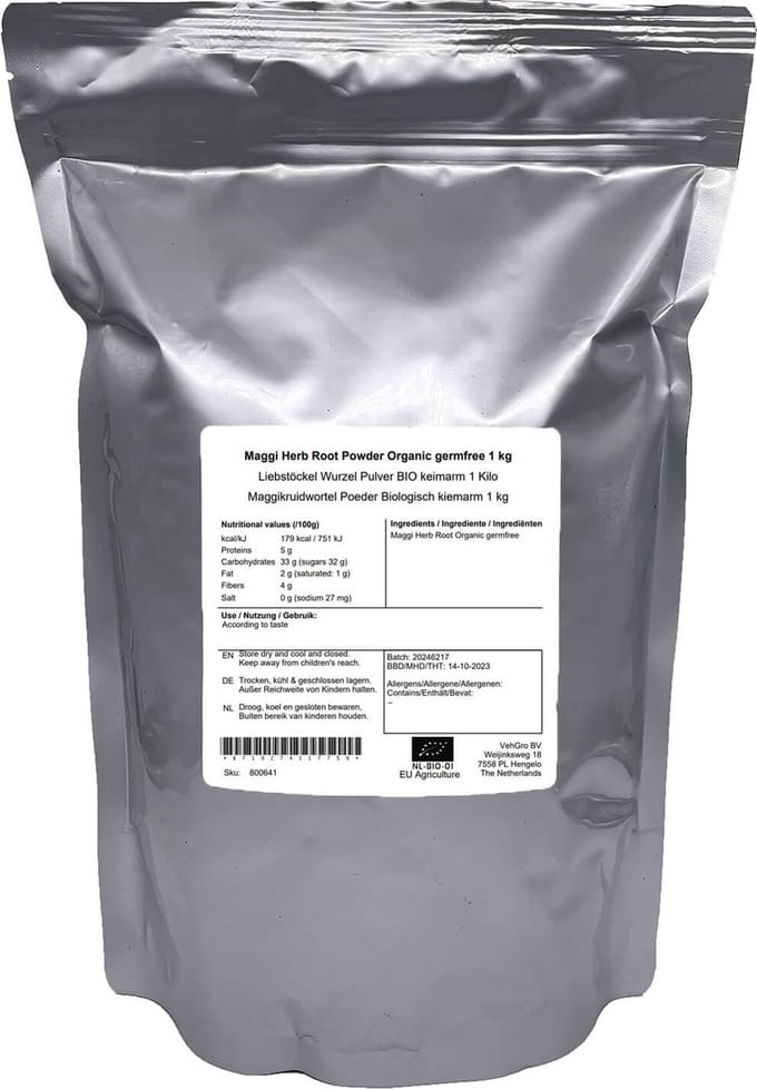 Maggikruidwortel Poeder Kiemarm - 1 Kg - Holyflavours