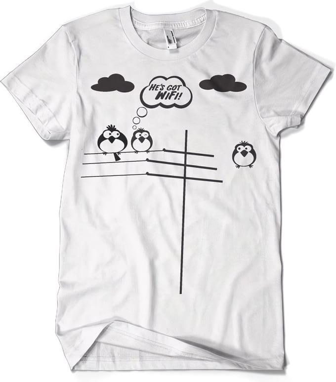 Hybris He's Got WiFi T-shirt White