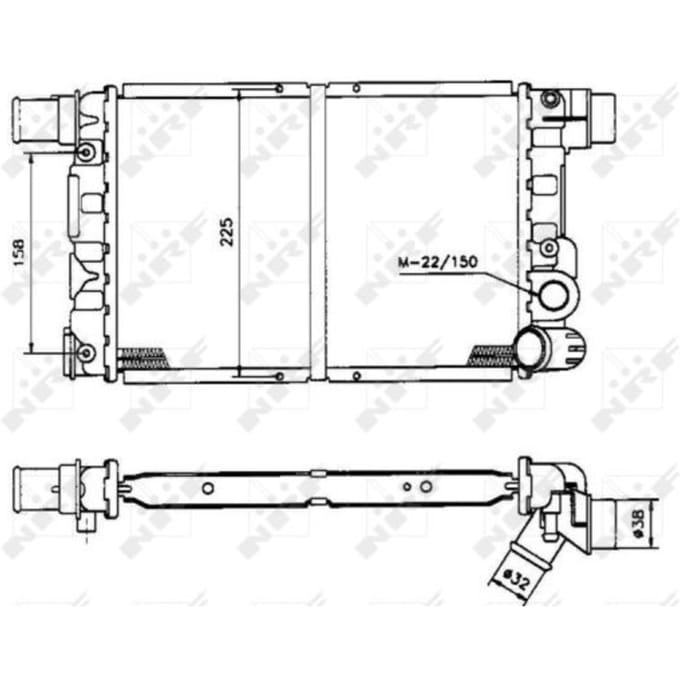 Radiator, motorkoeling NRF 58844