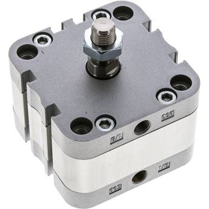 ISO 21287 Compacte Dubbelwerkende Cilinder 63-5mm - Magnetisch - Mannelijke Stang