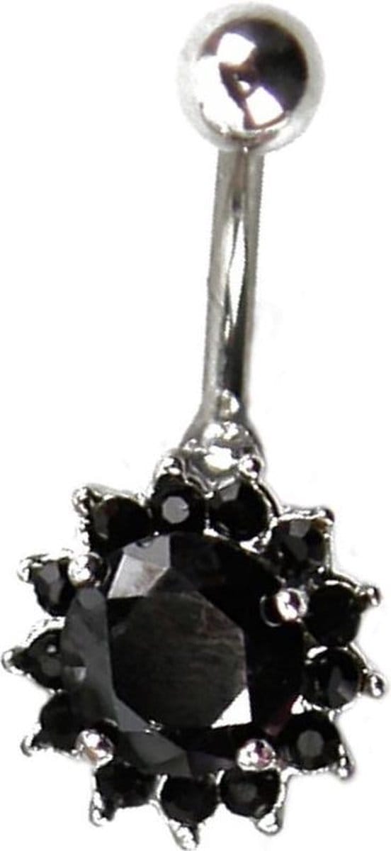 Fako Bijoux® - Navelpiercing - Ster - Zwart