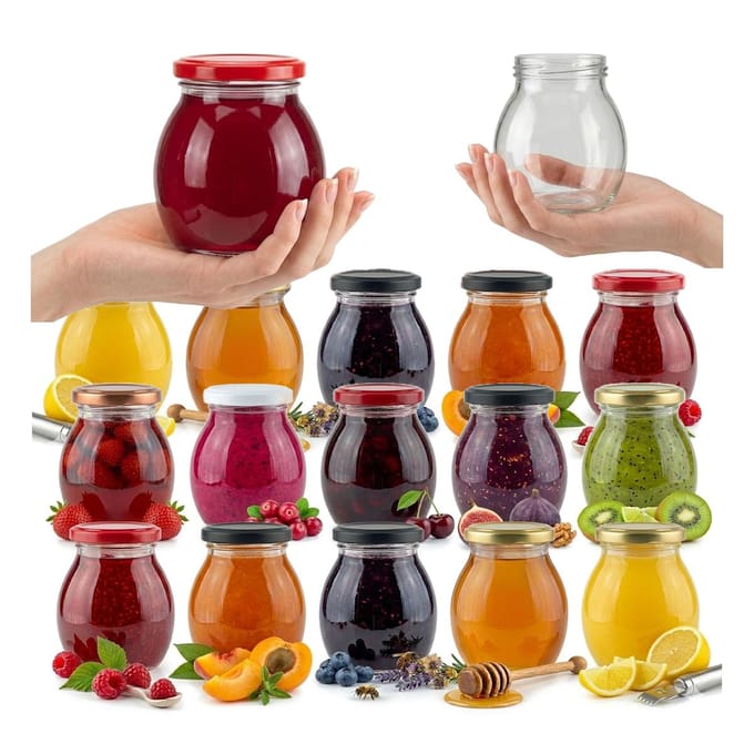 50x GLAS POT MAYO 245ml MET DEKSEL JAM HONING PATÉ 245ml