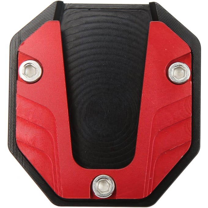 Motorfiets Zijstandaard Plaat Pad Hoge Sterkte Standaard Pad Plaat Ondersteuning Accessoire Rood rood