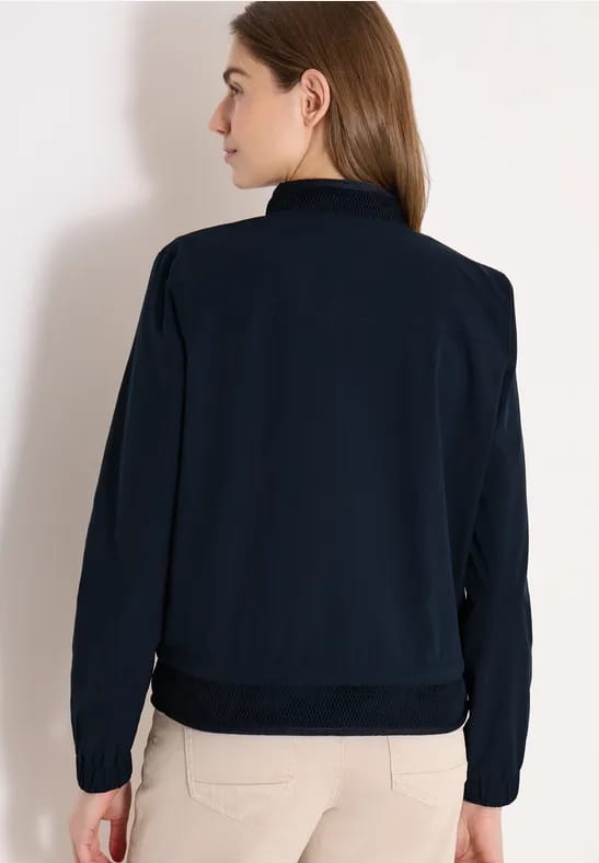 Blouson met trekkoord en mesh details